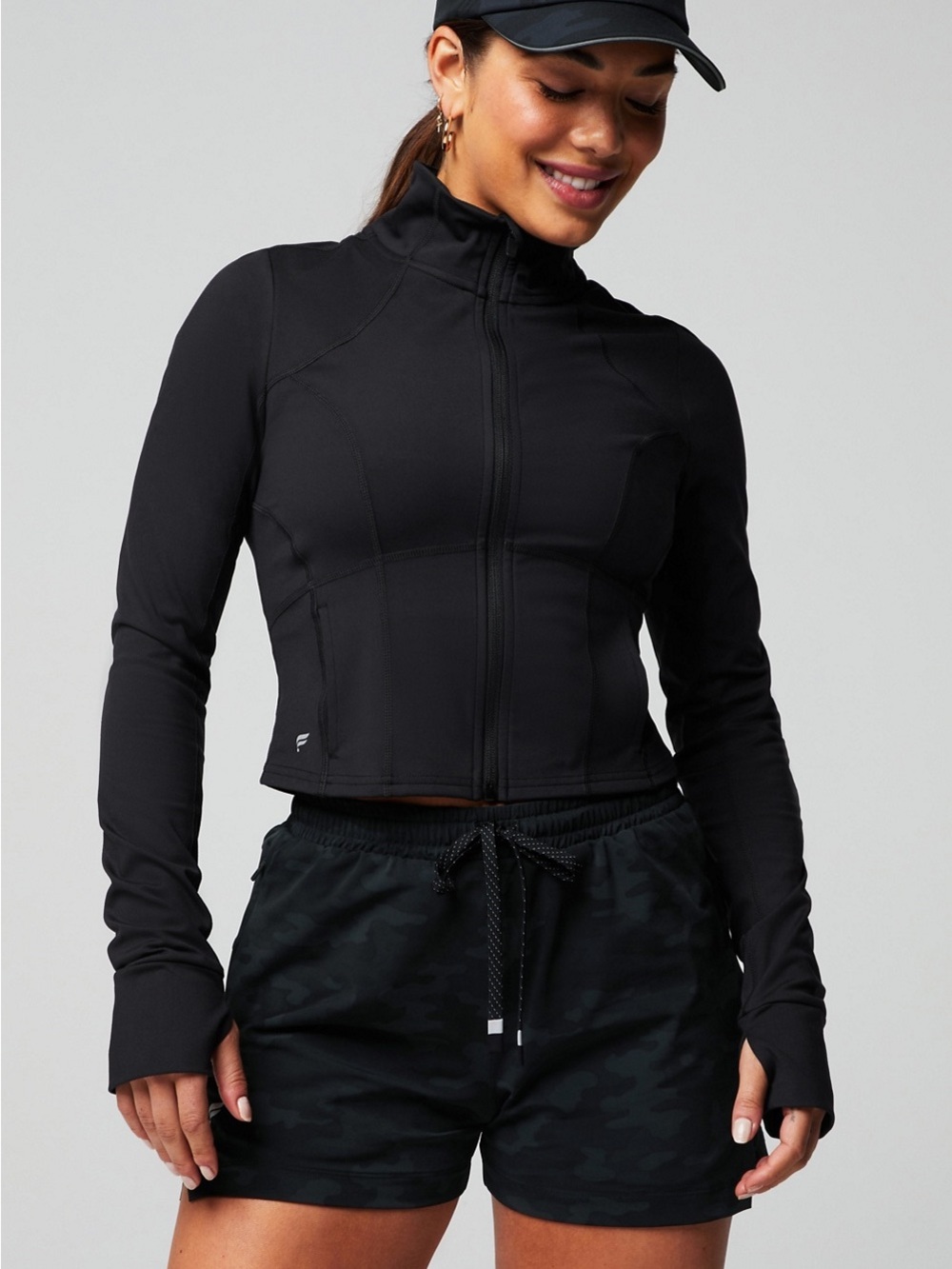NWT Fabletics Perfect Storm Cropped Train Jacket